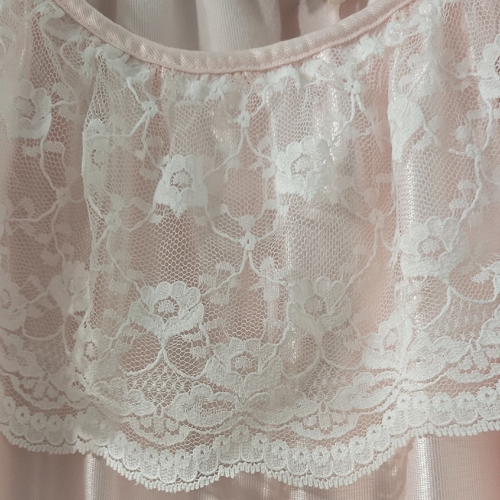 Vintage vandemere Women's  Pink Lace Nightgown One Size - Picture 4 of 16